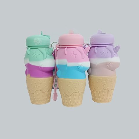 Botella Caramañola Footy Silicona Plegable 550ml Vaso 