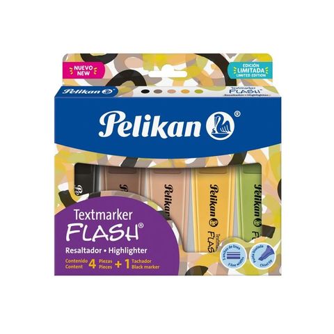 Resaltador Pelikan Flash Honey-Black x5 (041-900-469)