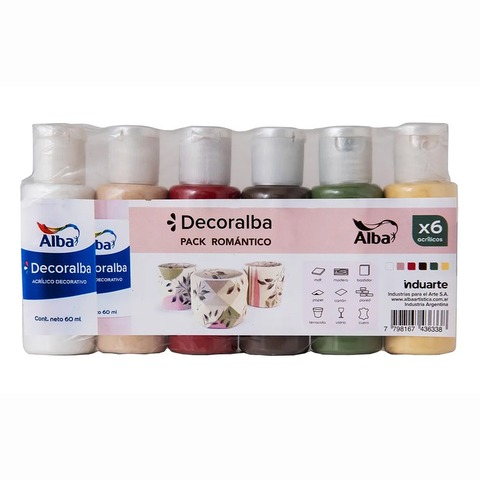Acrílico Set Alba 18ml Set x6 Surtidos 