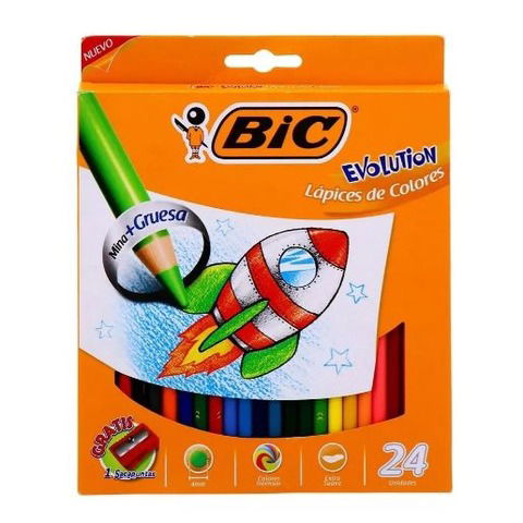 Lápiz Bic Evolution Color x24 