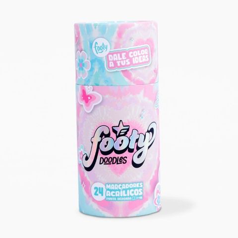 Marcadores Footy Acrilico x24 Tubo Doodles Heart (LIB356)
