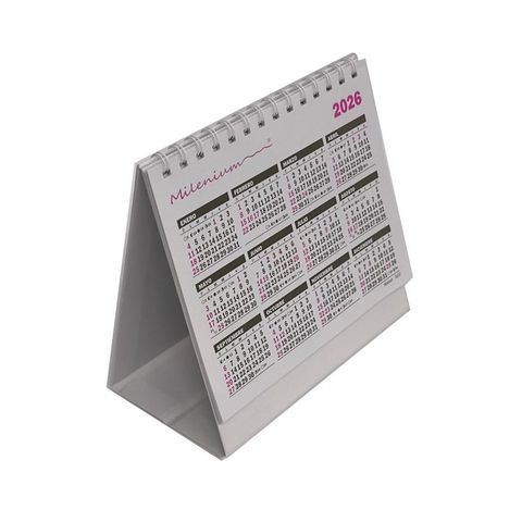 Calendario 2026 Milenium Esp. 15x19cm con Carpita Base Plegable (CA10)