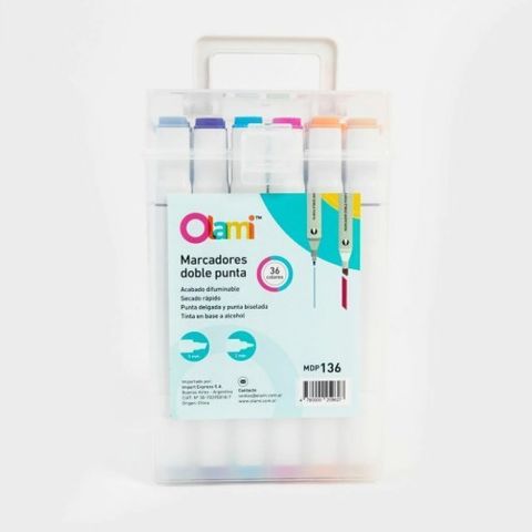 Marcador Olami Sketch Doble Punta Box x36 (MDP136)