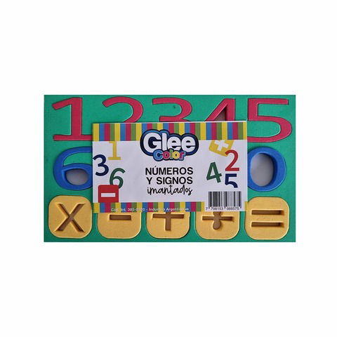 Goma Eva Set Glee Imantado Números y Signos x15 Piezas (385-0280)