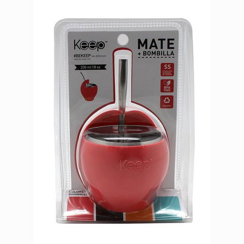 Mate Keep Acero Inoxidable Libre De Bpa C/Bombilla 230ml Rosa