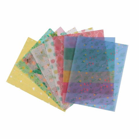 Papel Vegetal Ibi Craft p/Scrapbook Impreso x8Hojas -15X20cm- 96grs 