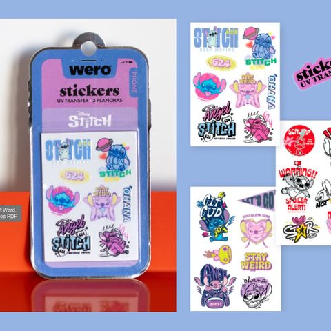 Stickers Wero UV Resistente al Agua P/Celulares-Etc x3 Planchas 