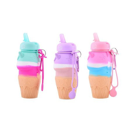 Botella Reutilizable Footy Silicona Helado Unicornio (BOTFTY-13 y 18)