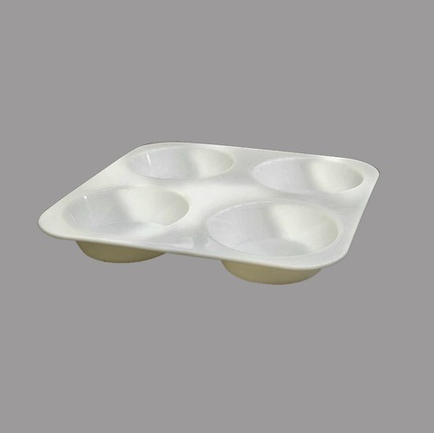 Mezclador Plástico x4 Cavidades Profundas 18x18cm