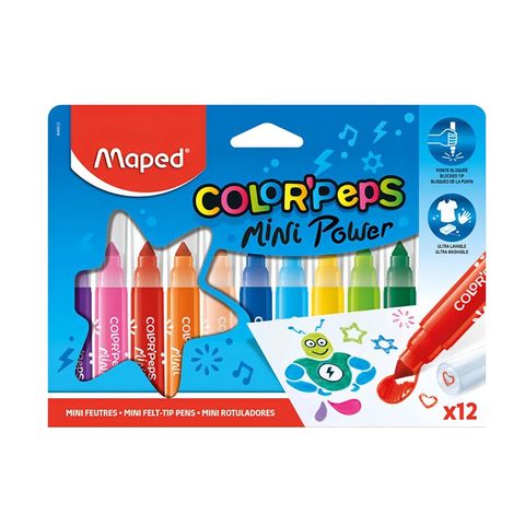 Marcador Maped Mini Power Jumbo x12 (846612)