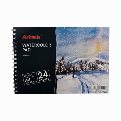 Block Artmate Acuarela (190gr) A4 (HSWC-A4) 24H Watercolor Pad - Espiral