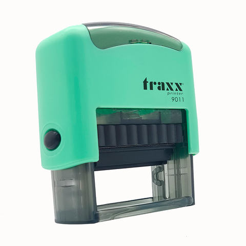  Promo sello completo Traxx (9011) Verde Menta + 3 líneas de texto 