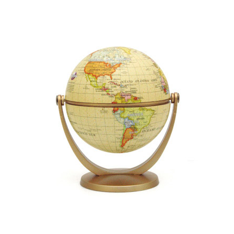 Globo Terráqueo Antiguo Multigiro 10 cm (107A)