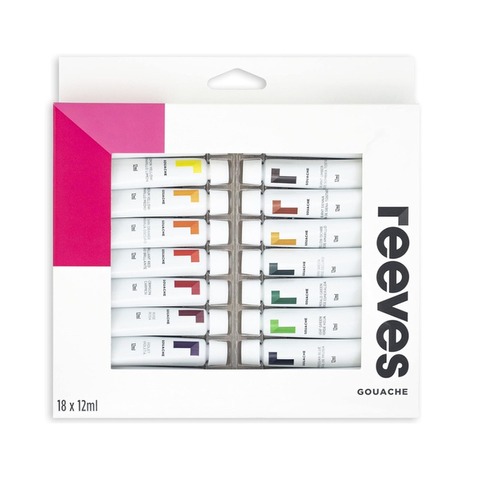 Témpera Reeves x18 pomos 12ml