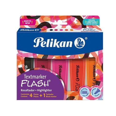 Resaltador Pelikan Flash Fenix-Black x5 (041-900-468)