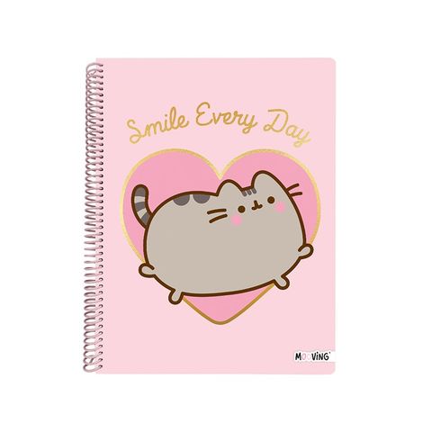 Cuaderno Universitario Mooving Pusheen T/Semi Rígida 80H. Cuadro 