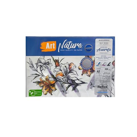 Block Art Nature A3 Acuarela/Multitecnica 230gr 20h Emblocado (89789)