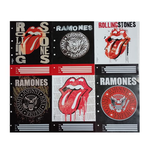 Separadores A4 Mooving x6 Rolling Stone & Ramones Mod19