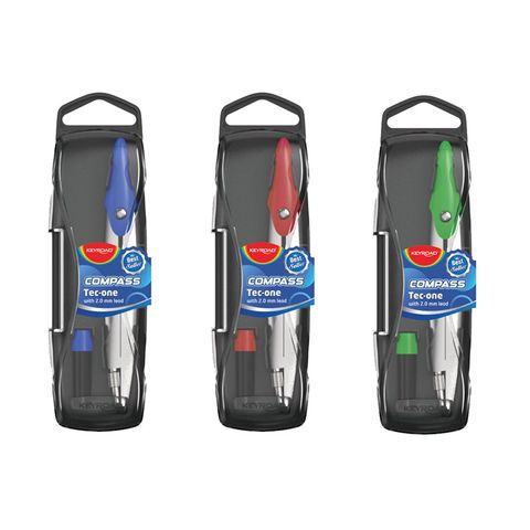 Compás escolar Keyroad Metal Tec-One Mina 2mm C/Estuche (KR972955)