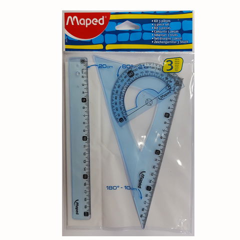 Set de Geometría Maped 20cm 3 Piezas