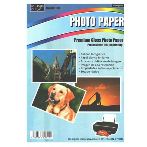 Hoja A4 Inkjet Glossy Magnetica x2 (Fotografico) Waterproof