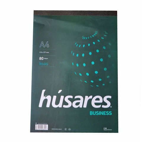 Block Husares Business A4 80Hojas sin Perforar Hojas Lisas