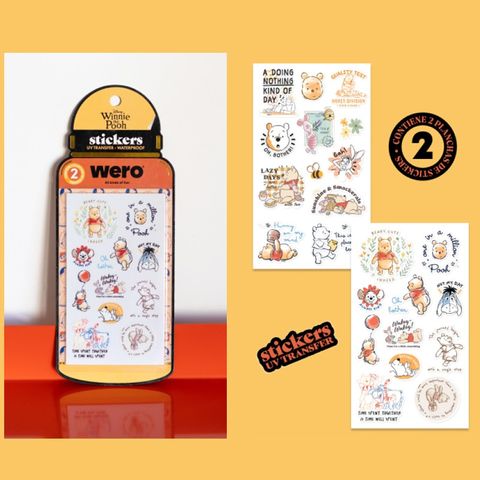 Stickers Wero UV Resistente al Agua P/Botellas-Etc x2 Planchas 