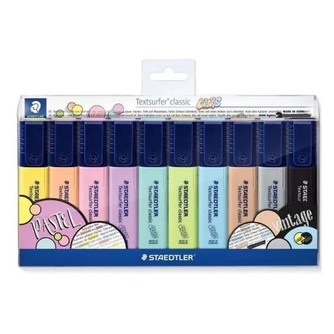 Resaltador Staedtler 364 Vintage + Pastel x10 (MST364PE10)