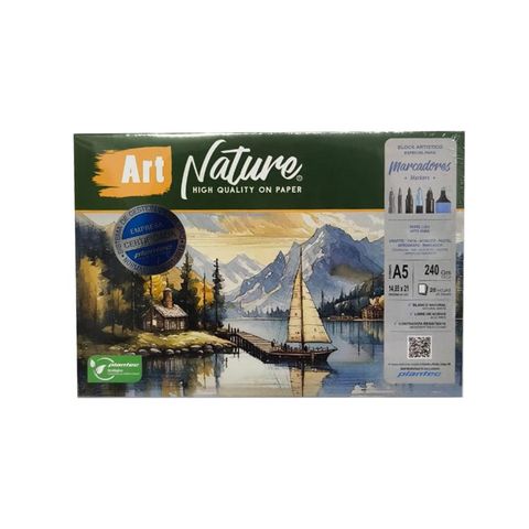 Block Art Nature Liso P/Marcadores (240gr) A5 (20h) (89801)