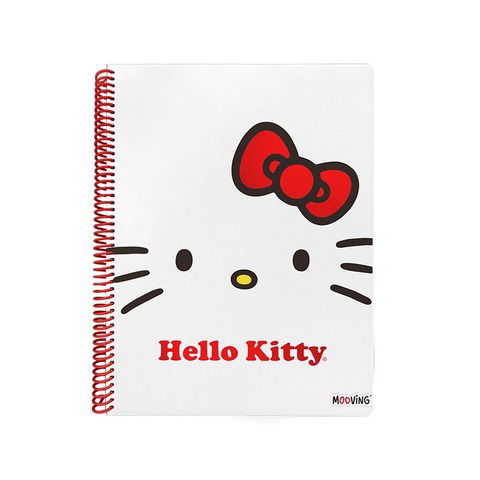 Cuaderno Universitario Mooving Hello Kitty T/Semi Rígida 80H. Cuadro 