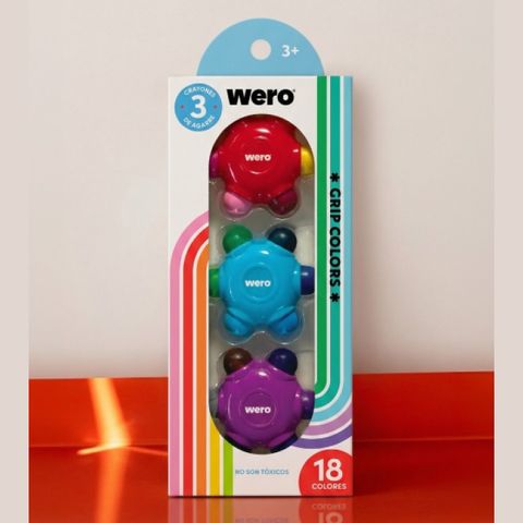 Crayones Wero Grip x3 - 18 Colores