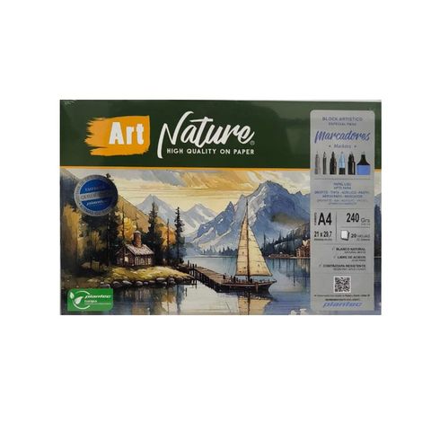 Block Art Nature Liso P/Marcadores (240gr) A4 (20h) (89802)
