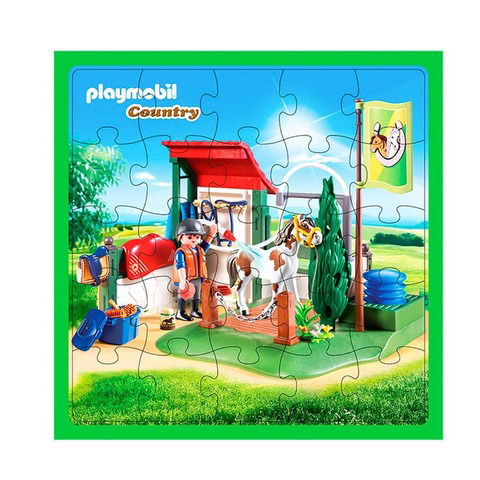 Puzzle Inkdrop 25 Piezas 32x32cm Playmobil Country Establo