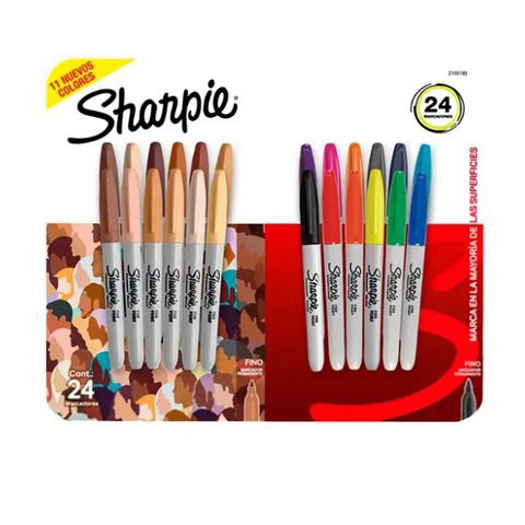 Marcador Sharpie Set x24 Fino (Fibra) 