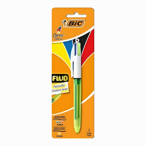 Lapicera Bic 4 en 1 Colores Fluo (9309771)