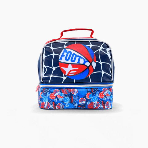 Lunchera Footy Basket (17035). Color Rojo y Azul