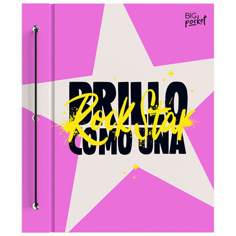 Carpeta N°3 dos tapas PPR Fluo 2023 - Brilla como una Rock Star