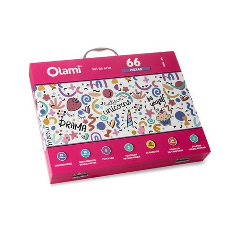 Set de Dibujo Olami Valija 66 Piezas SAR105 