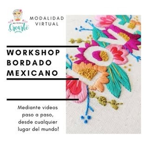 Workshop ONLINE Bordado Mexicano