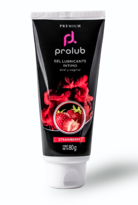 Gel Lubricante Sabor Frutilla. Vaginal, Anal 80 gs.