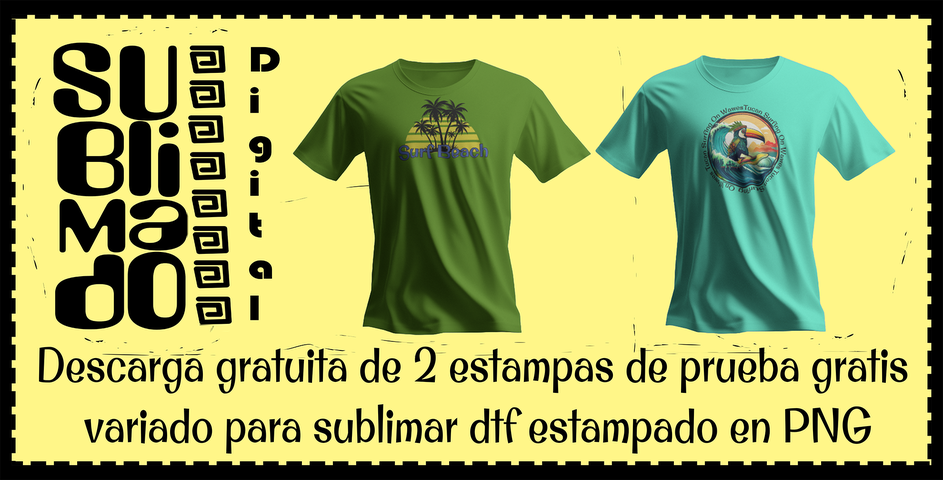 Prueba nuestra calidad con esta descarga gratuita que incluye dos estampas