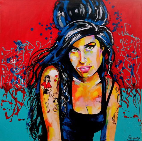 Cuadro retrato - Amy Love - 76x76 cm 