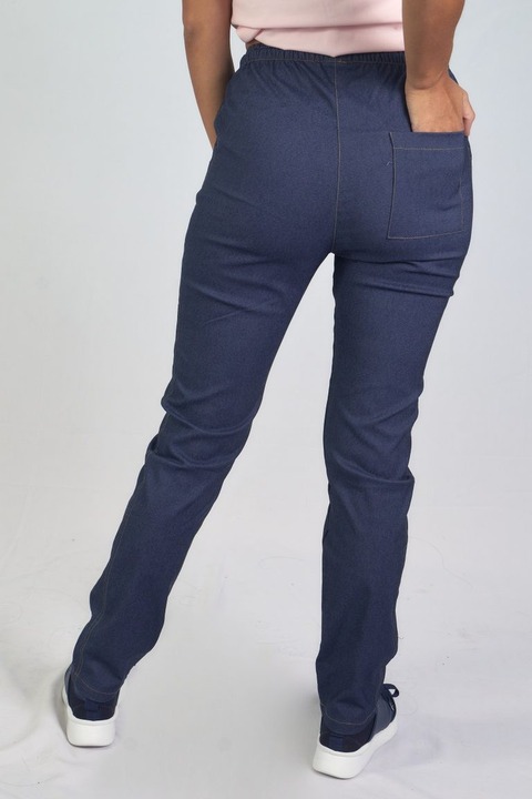 Pantalon Magic Flex Jean Azul Marca Fashion Quirurgico