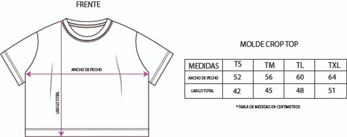MOLDE DIGITAL REMERA CROP TOP MUJER