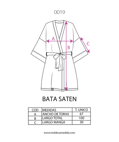 0019 | MOLDE BATA SATEN MUJER 