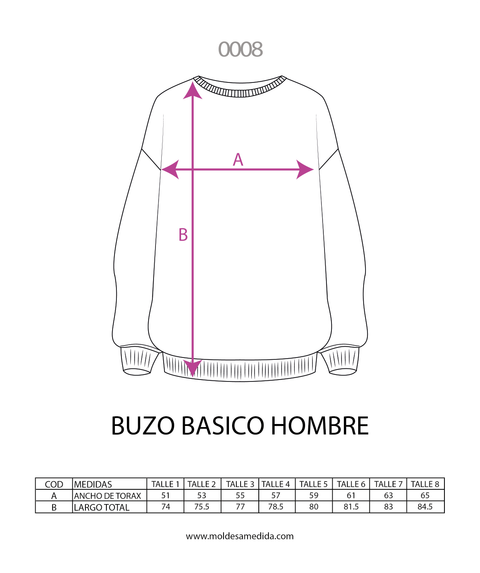 0008 | MOLDE BUZO BASICO HOMBRE