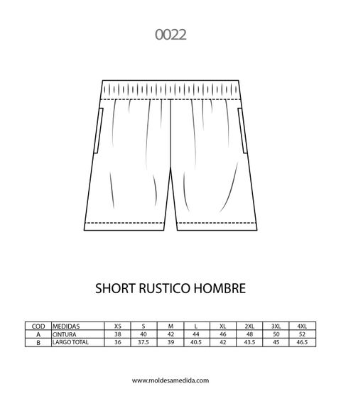 0022 | MOLDE SHORT RUSTICO HOMBRE