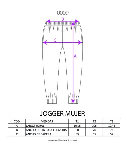 MOLDE JOGGER MUJER