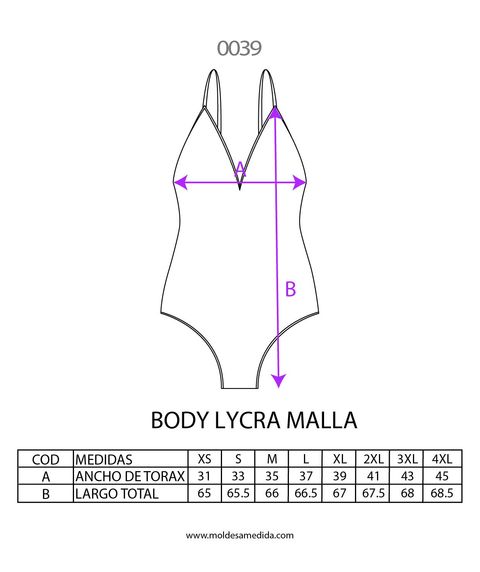 0039 | MOLDE BODY LYCRA MALLA