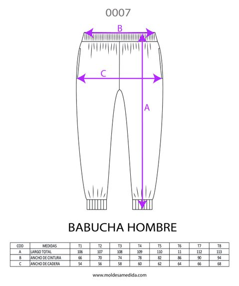0007 | MOLDE BABUCHA HOMBRE